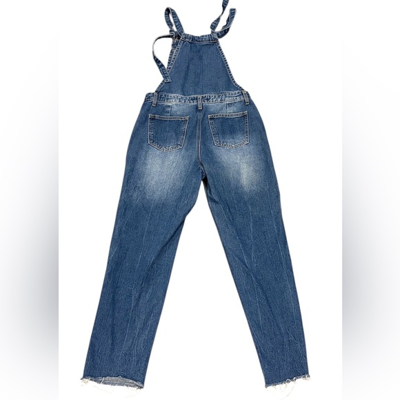 Forever 21 Vintage Blue Denim Overalls Sz small - Picture 4 of 6